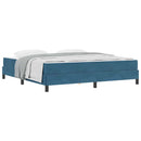 vidaXL Boxspring ágy matraccal Sötét kék 180 x 200 cm Bársony