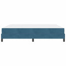 vidaXL Boxspring ágy matraccal Sötét kék 180 x 200 cm Bársony
