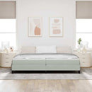 vidaXL Boxspring ágy matraccal Világosszürke 200 x 200 cm Bársony