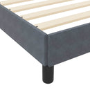 vidaXL Boxspring ágy matraccal Sötétszürke 200 x 200 cm Bársony