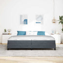 vidaXL Boxspring ágy matraccal Sötétszürke 200 x 200 cm Bársony
