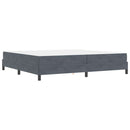 vidaXL Boxspring ágy matraccal Sötétszürke 200 x 200 cm Bársony