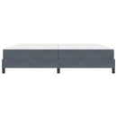 vidaXL Boxspring ágy matraccal Sötétszürke 200 x 200 cm Bársony