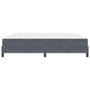 vidaXL Boxspring ágy matraccal Sötétszürke 200 x 200 cm Bársony
