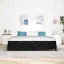 vidaXL Boxspring ágy matraccal matracmal Fekete 200 x 200 cm Bársony