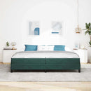 vidaXL Boxspring ágy matraccal Sötétzöld 200 x 200 cm Bársony