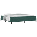 vidaXL Boxspring ágy matraccal Sötétzöld 200 x 200 cm Bársony