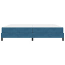 vidaXL Boxspring ágy matraccal Sötét kék 200 x 200 cm Bársony