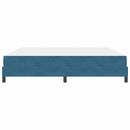 vidaXL Boxspring ágy matraccal Sötét kék 200 x 200 cm Bársony