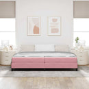 vidaXL Boxspring ágy matraccal Rózsaszín 200 x 200 cm Bársony