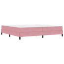 vidaXL Boxspring ágy matraccal Rózsaszín 200 x 200 cm Bársony