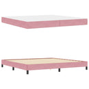 vidaXL Boxspring ágy matraccal Rózsaszín 200 x 200 cm Bársony