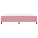 vidaXL Boxspring ágy matraccal Rózsaszín 200 x 200 cm Bársony