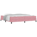 vidaXL Boxspring ágy matraccal Rózsaszín 200 x 200 cm Bársony