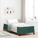 vidaXL Boxspring ágy matraccal matracmal Sötétzöld 80 x 220 cm Bársony