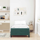 vidaXL Boxspring ágy matraccal matracmal Sötétzöld 80 x 220 cm Bársony