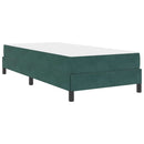 vidaXL Boxspring ágy matraccal matracmal Sötétzöld 80 x 220 cm Bársony