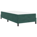 vidaXL Boxspring ágy matraccal matracmal Sötétzöld 80 x 220 cm Bársony