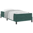 vidaXL Boxspring ágy matraccal matracmal Sötétzöld 80 x 220 cm Bársony