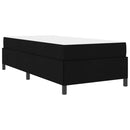 vidaXL Boxrugós ágy Fekete és fekete 80 x 200 cm Textil és mérnöki fa