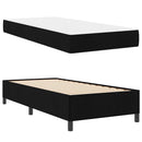vidaXL Boxrugós ágy Fekete és fekete 80 x 200 cm Textil és mérnöki fa