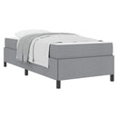 vidaXL Boxrugós ágy Világosszürke és fekete 90 x 190 cm