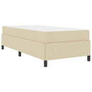 vidaXL Boxrugós ágy Taupe és Fekete 90 x 190 cm Textil és mérnöki fa