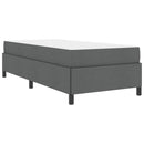 vidaXL Boxrugós ágy Sötétszürke és Fekete 90 x 200 cm