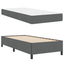 vidaXL Boxrugós ágy Sötétszürke és Fekete 90 x 200 cm