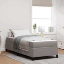 vidaXL Boxrugós ágy Krém és fekete 90 x 200 cm Textil és mérnöki fa