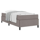 vidaXL Boxrugós ágy Krém és fekete 90 x 200 cm Textil és mérnöki fa