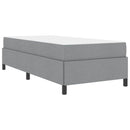 vidaXL Boxrugós ágy Világosszürke és fekete 100 x 200 cm