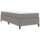 vidaXL Boxrugós ágy Taupe és Fekete 100 x 200 cm Textil és mérnöki fa