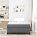 vidaXL Boxrugós ágy Sötétszürke és Fekete 120 x 190 cm