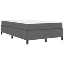 vidaXL Boxrugós ágy Sötétszürke és Fekete 120 x 190 cm