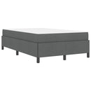 vidaXL Boxrugós ágy Sötétszürke és Fekete 120 x 190 cm