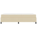 vidaXL Boxrugós ágy Krém és fekete 120 x 190 cm Textil és mérnöki fa