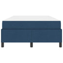vidaXL Boxrugós ágy Kék és Fekete 120 x 190 cm Textil és mérnöki fa