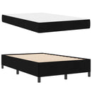 vidaXL Boxrugós ágy Fekete és fekete 120 x 200 cm Textil és mérnöki fa
