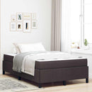 vidaXL Boxrugós ágy Barna 120 x 200 cm Textil és mérnöki fa