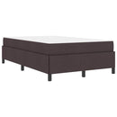 vidaXL Boxrugós ágy Barna 120 x 200 cm Textil és mérnöki fa
