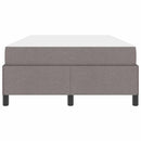 vidaXL Boxrugós ágy Taupe és Fekete 120 x 200 cm Textil és mérnöki fa