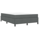 vidaXL Boxrugós ágy Sötétszürke és Fekete 140 x 190 cm