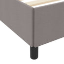 vidaXL Boxrugós ágy Taupe és Fekete 140 x 190 cm Textil és mérnöki fa