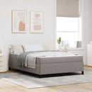 vidaXL Boxrugós ágy Taupe és Fekete 140 x 190 cm Textil és mérnöki fa