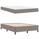 vidaXL Boxrugós ágy Taupe és Fekete 140 x 190 cm Textil és mérnöki fa