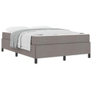 vidaXL Boxrugós ágy Taupe és Fekete 140 x 190 cm Textil és mérnöki fa