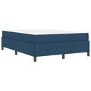 vidaXL Boxrugós ágy Kék és Fekete 140 x 190 cm Textil és mérnöki fa