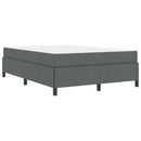 vidaXL Boxrugós ágy Sötétszürke és Fekete 160 x 200 cm