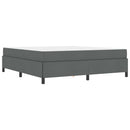 vidaXL Boxrugós ágy Sötétszürke és Fekete 180 x 200 cm
